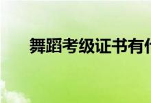 舞蹈考級(jí)證書(shū)有什么用（可有加分嗎）