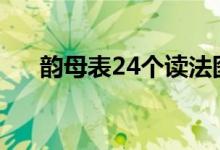 韻母表24個(gè)讀法圖解（韻母表怎么讀）