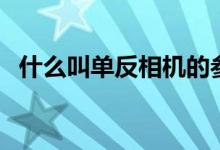 什么叫單反相機(jī)的參數(shù)（什么叫單反相機(jī)）