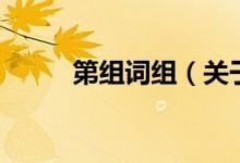 第組詞組（關于第組詞組的介紹）