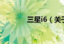 三星i6(關(guān)于三星i6的介紹)