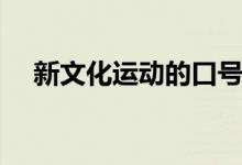 新文化運動的口號是什么（新文化運動）