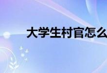 大學(xué)生村官怎么報(bào)考(流程是什么)
