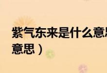 紫氣東來是什么意思5個(gè)字（紫氣東來是什么意思）