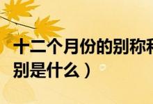 十二個(gè)月份的別稱(chēng)和雅稱(chēng)（十二個(gè)月的雅稱(chēng)分別是什么）
