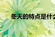 冬天的特點是什么（冬季有哪些特征）