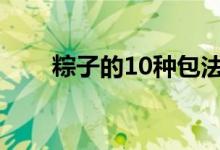 粽子的10種包法教程（粽子的種類）