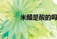 米醋是酸的嗎(米醋是白醋嗎)