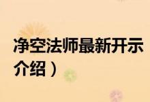 凈空法師最新開示(關(guān)于凈空法師最新開示的介紹)