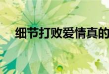 細(xì)節(jié)打敗愛情真的對嗎（細(xì)節(jié)打敗愛情）