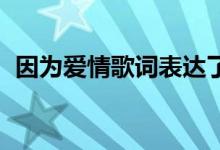因為愛情歌詞表達了什么（因為愛情 歌詞）