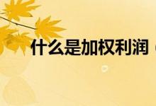 什么是加權(quán)利潤(rùn)（什么是加權(quán)平均數(shù)）
