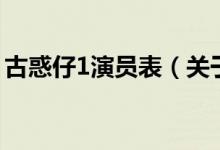古惑仔1演員表（關于古惑仔1演員表的介紹）