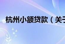 杭州小額貸款（關(guān)于杭州小額貸款的介紹）