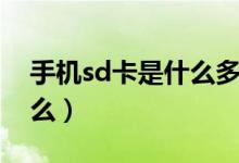 手機sd卡是什么多少錢一個（手機sd卡是什么）