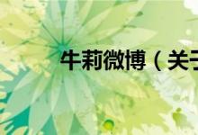 牛莉微博（關(guān)于牛莉微博的介紹）