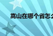 嵩山在哪個省怎么讀（嵩山在哪個?。?class=