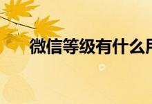微信等級(jí)有什么用（微信等級(jí)怎么看）