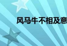 風馬牛不相及意思（風馬牛不相及）