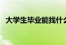 大學(xué)生畢業(yè)能找什么工作（就業(yè)能干什么）