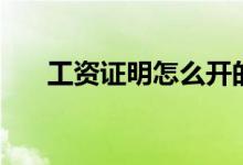 工資證明怎么開的(工資證明怎么開)