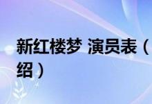 新紅樓夢 演員表（關(guān)于新紅樓夢 演員表的介紹）