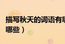 描寫秋天的詞語(yǔ)有哪些呢（描寫秋天的詞語(yǔ)有哪些）