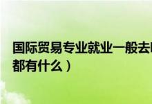 國際貿(mào)易專業(yè)就業(yè)一般去哪（國際經(jīng)濟與貿(mào)易專業(yè)主要課程都有什么）