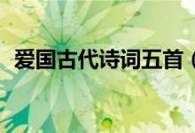 愛國(guó)古代詩(shī)詞五首（精選愛國(guó)古詩(shī)詞30首）