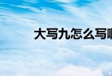 大寫(xiě)九怎么寫(xiě)?。ù髮?xiě)九怎么寫(xiě)）