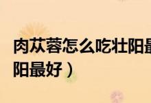 肉蓯蓉怎么吃壯陽最好泡酒（肉蓯蓉怎么吃壯陽最好）