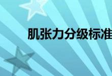 肌張力分級標(biāo)準(zhǔn)（肌張力分級標(biāo)準(zhǔn)）