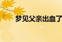 夢見父親出血了（夢見父親出車禍）