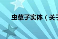 蟲草子實體（關于蟲草子實體的介紹）