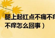 腿上起紅點不痛不癢怎么治（腿上起紅點不痛不癢怎么回事）